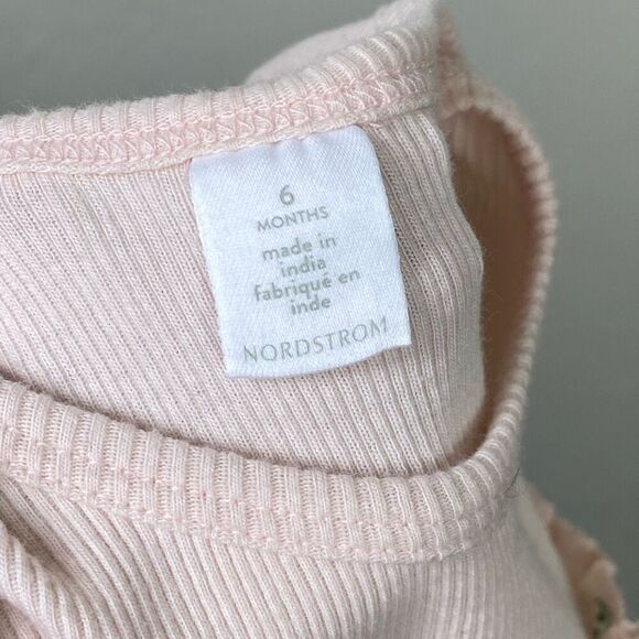 Nordstrom Baby Girl’s Light Pink Garden Animal Themed Dress One Piece Size 6M - Picture 5 of 6